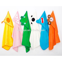 2017 nouveau design animal forme enfants bébé coton capuche serviette de bain HBT-002